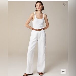 NWOT J.Crew Wide leg essential pant in linen